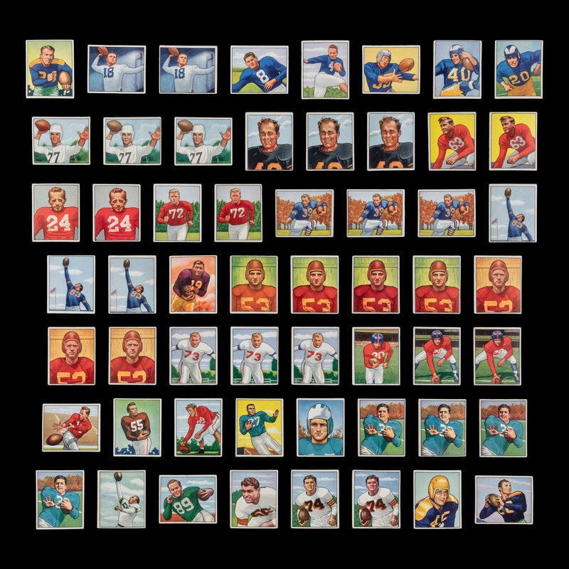 A Collection of 1950 Bowman Football Cards Including Multiple Hall of Famers and Rookies (210) - 3