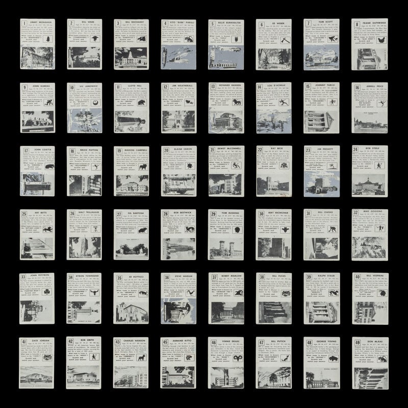 A Near Set of 1951 Topps Magic Football Cards (74/75) - 2