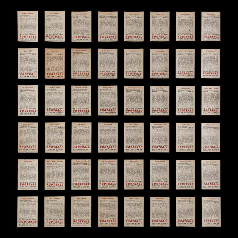 A Collection of 1951 Bowman Football Cards Including Multiple Hall of Famers and Rookies (136) - 4