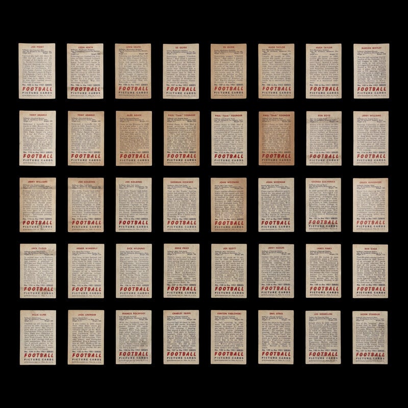 A Collection of 1951 Bowman Football Cards Including Multiple Hall of Famers and Rookies (136) - 6