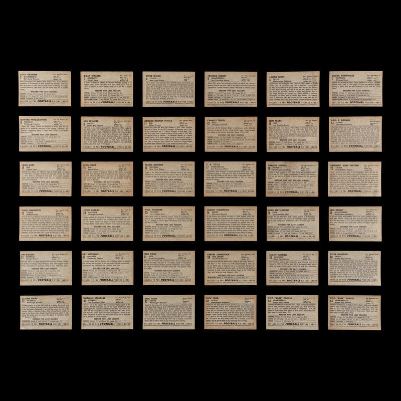 A Collection of 1952 Bowman Large and Small Football Cards Including Multiple Hall of Famers (145) - 2