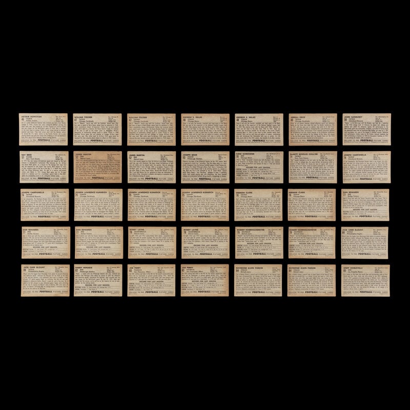 A Collection of 1952 Bowman Large and Small Football Cards Including Multiple Hall of Famers (145) - 4