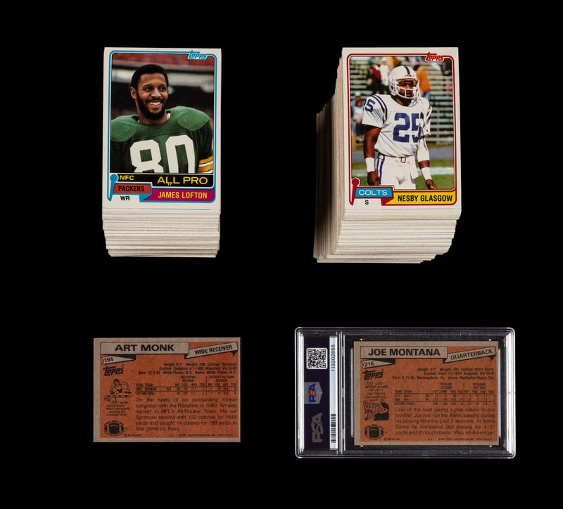 A Complete Set of 1981 Topps Football Cards With PSA Graded Joe Montana Rookie - 3