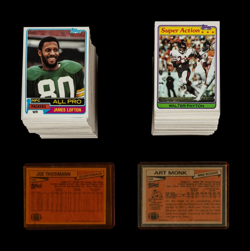 A Complete Set of 1981 Topps Football Cards With PSA Graded Joe Montana Rookie - 4