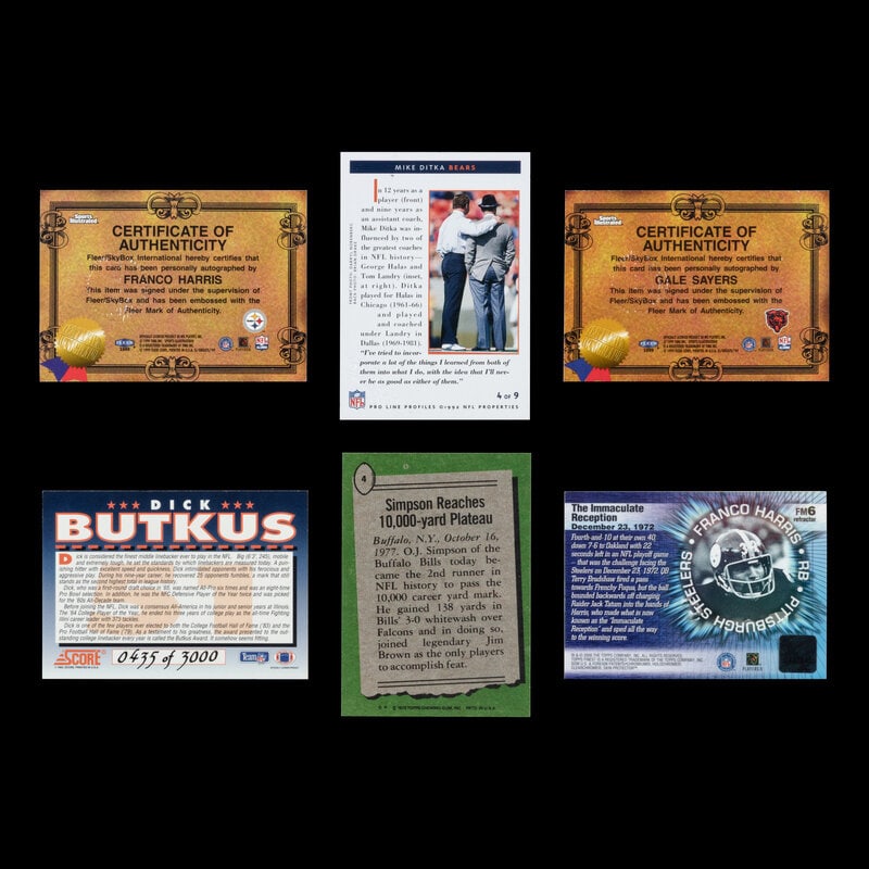 A Collection Hall of Fame Signed Autograph Football Cards - 2