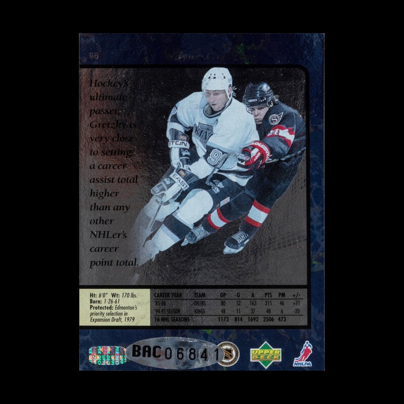 A 1995 Upper Deck SP Wayne Gretzky Signed Autograph Hockey Card (Upper Deck Authenticated) - 2