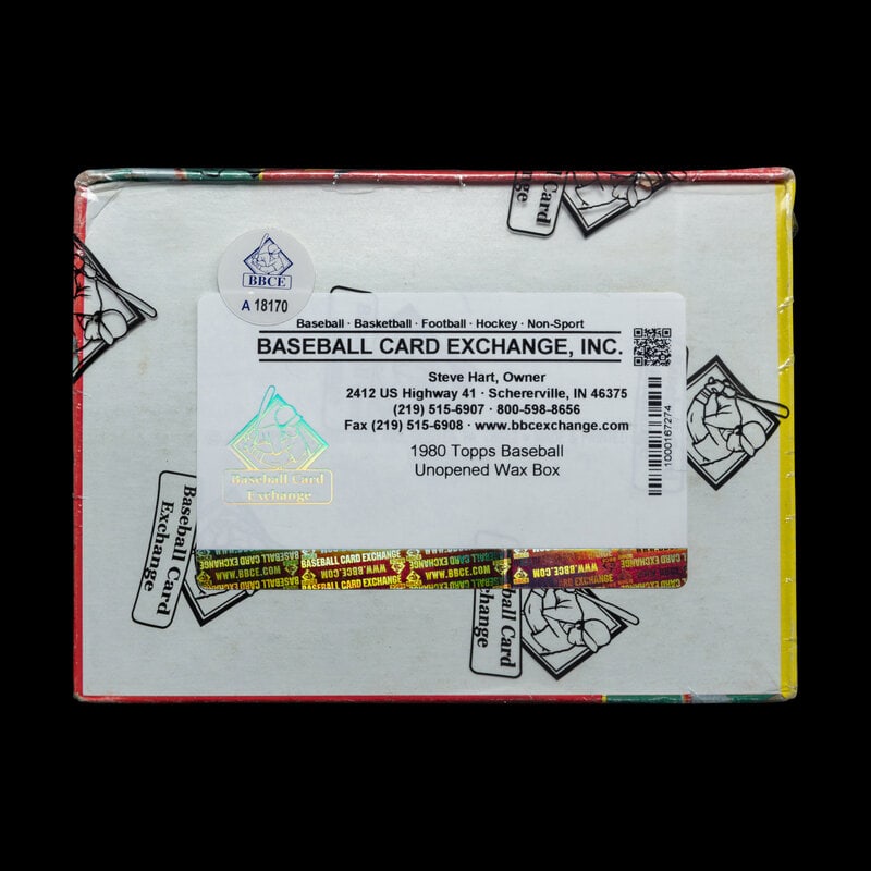 An Unopened Wax Box of 1980 Topps Baseball Cards – Possible Rickey Henderson Rookie (BBCE Cert - 2