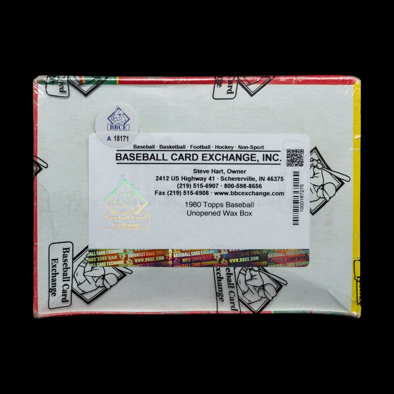 An Unopened Wax Box of 1980 Topps Baseball Cards – Possible Rickey Henderson Rookie (BBCE Cert - 2