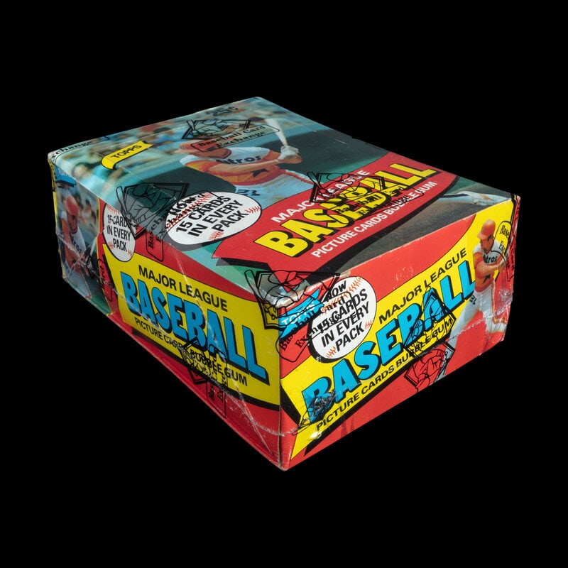 An Unopened Wax Box of 1980 Topps Baseball Cards – Possible Rickey Henderson Rookie (BBCE Cert: An Unopened Wax Box of 1980 Topps Baseball Cards – Possible Rickey Henderson Rookie (BBCE Certified) 4 boxes Property from a Midwest Collector This lot is located in Chicago. 