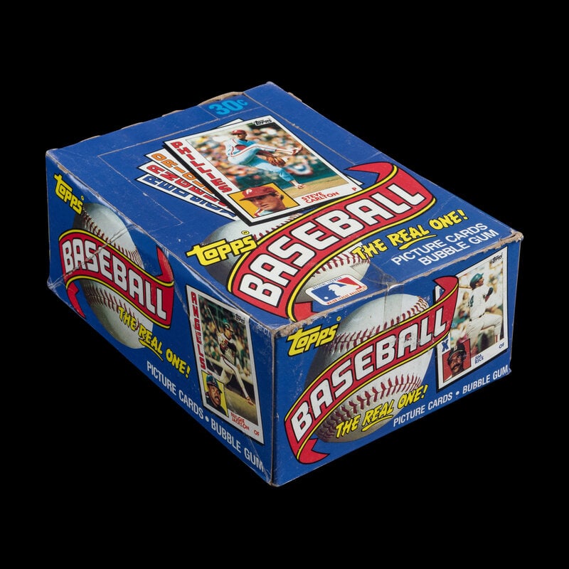 An Unopened Wax Box of 1984 Topps Baseball Cards: An Unopened Wax Box of 1984 Topps Baseball Cards Property from a Midwest Collector This lot is located in Chicago. 