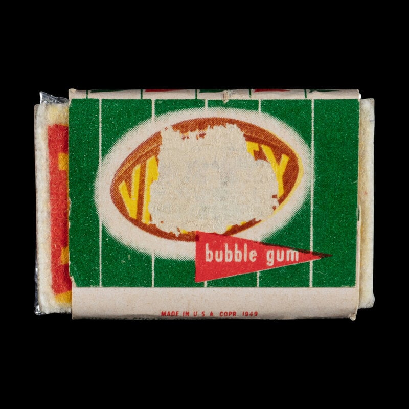 A 1950 Topps Football Felt Back Varsity Bubble Gum Pack  - 2