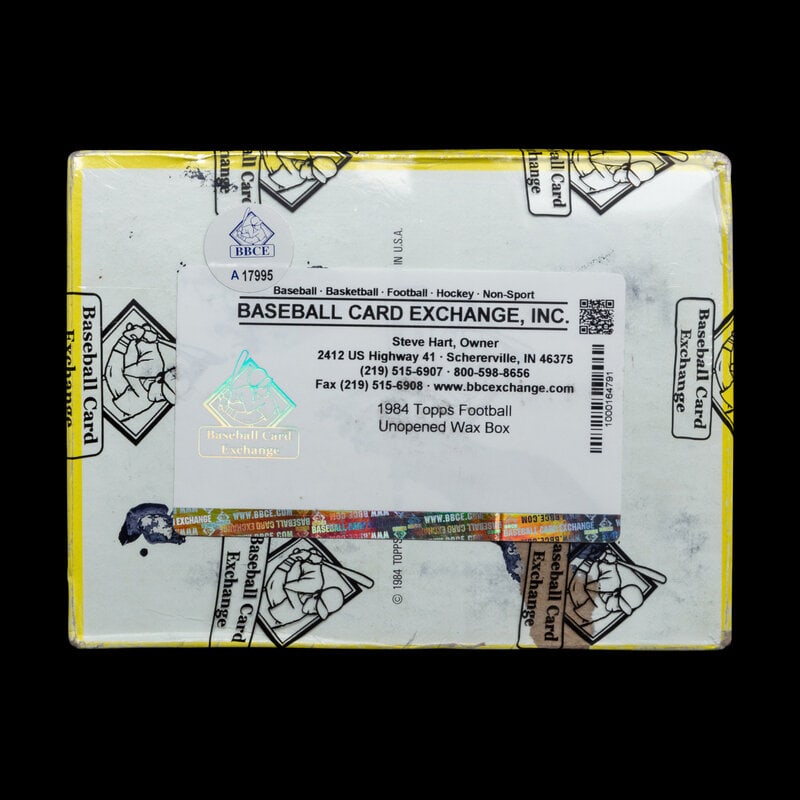 An Unopened Wax Box of 1984 Topps Football Cards – Possible Elway, Marino and Dickerson Rookie - 2
