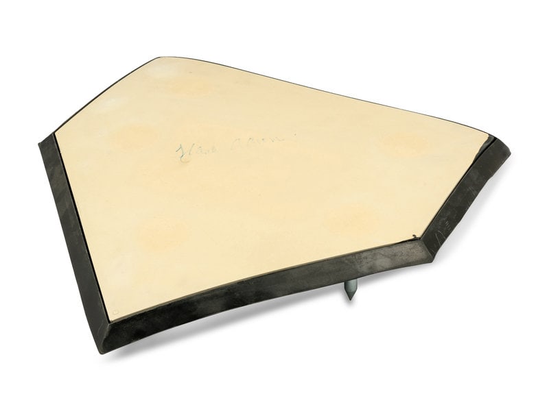 An Uncommon Hank Aaron Signed Autograph Home Plate (Beckett Authentication Services): An Uncommon Hank Aaron Signed Autograph Home Plate (Beckett Authentication Services) inscribed "Hank Aaron" in blue Sharpie. NOTE: If a bid is placed within one minute of the closing time of a lot,