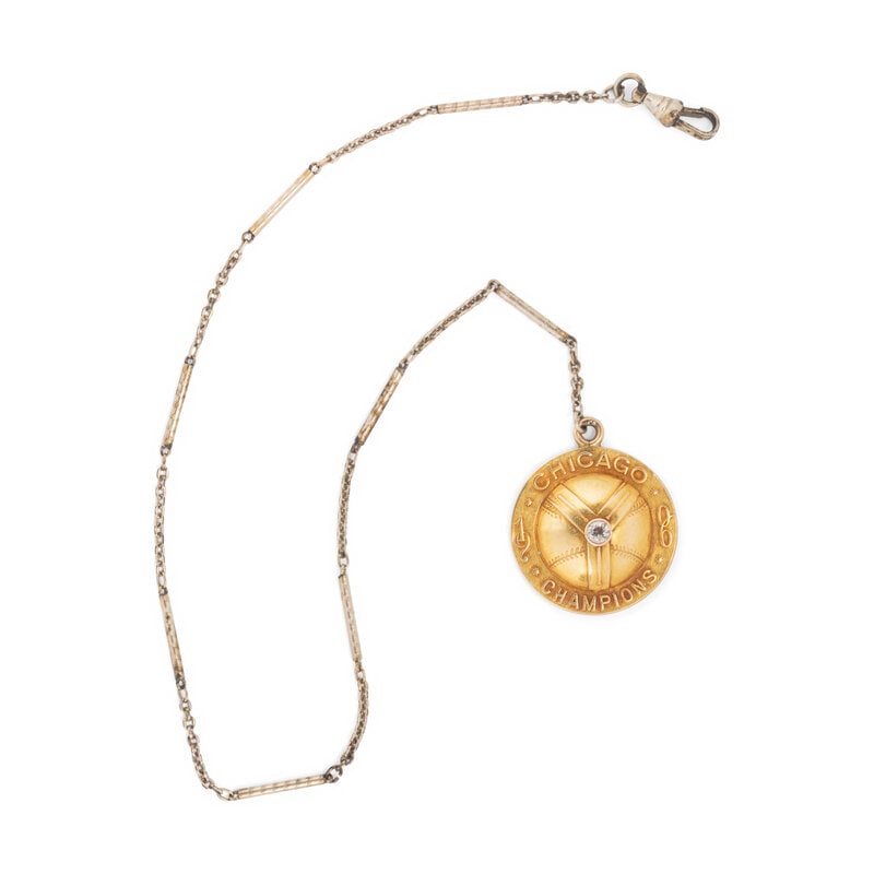 A 1906 Chicago Baseball Champions Gold and Diamond Medallion Presented to Cubs Outfielder Billy Malo - 2