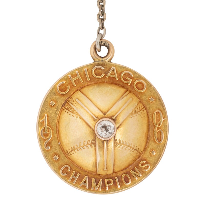 A 1906 Chicago Baseball Champions Gold and Diamond Medallion Presented to Cubs Outfielder Billy Malo - 3