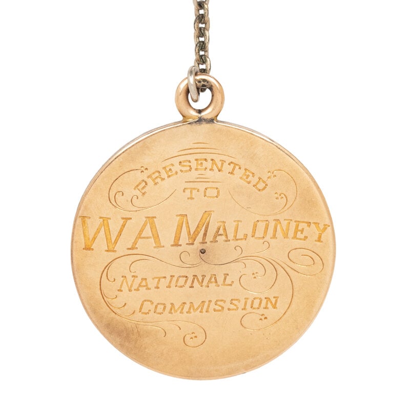 A 1906 Chicago Baseball Champions Gold and Diamond Medallion Presented to Cubs Outfielder Billy Malo - 4