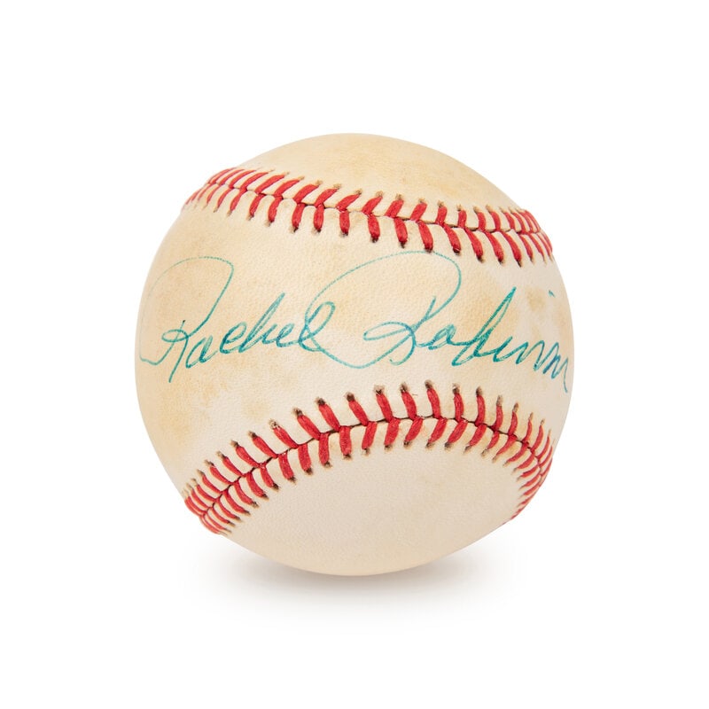 A Rachel Robinson Single Signed Autograph Baseball (JSA): A Rachel Robinson Single Signed Autograph Baseball (JSA) This lot is located in Chicago. 