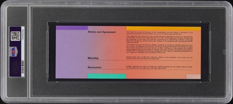 A 1984 Los Angeles Olympics USA Basketball Team / Michael Jordan Gold Medal Game Full Ticket (PSA 9  - 2
