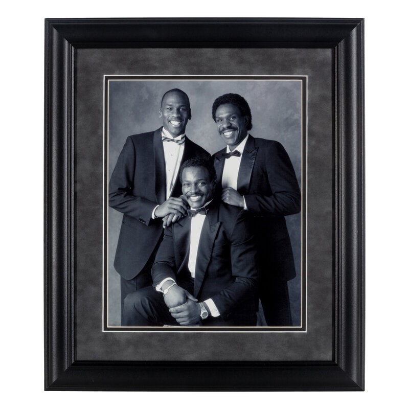 A 1987 Michael Jordan, Walter Payton and Andre Dawson Chicago Sports Legends Photo Display: A 1987 Michael Jordan, Walter Payton and Andre Dawson Chicago Sports Legends Photo Display Stunning image from the 1988 issue of Chicago Times magazine proclaiming Michael Jordan, Andre Dawson and Wal
