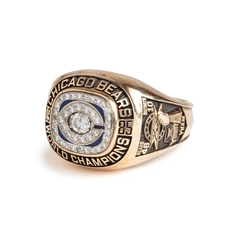 A Rare Jostens 1985 Chicago Bears Super Bowl XX Championship Salesman Sample Ring Crafted to William - 3