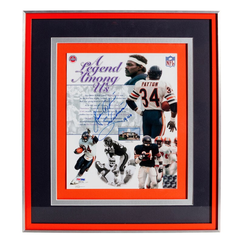 A Collection of Walter Payton Signed Autograph Displays - 3