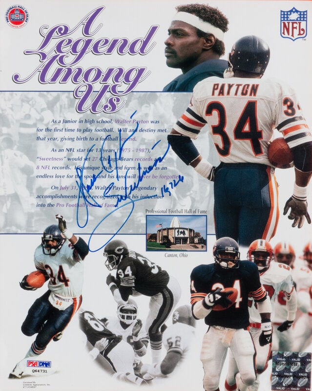 A Collection of Walter Payton Signed Autograph Displays - 4