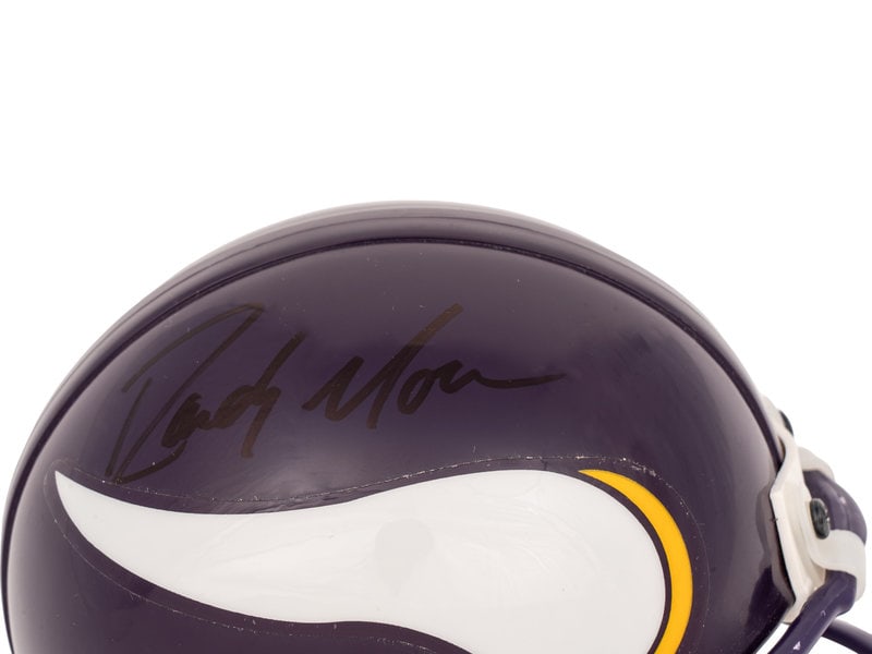 A Randy Moss Signed Autograph Minnesota Vikings Mini Helmet - 3