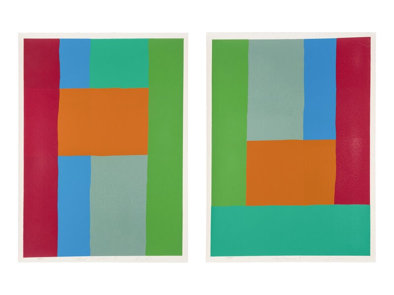 Dan Christensen (American, 1942–2007) Chord Progression I and II (a pair of works): Dan Christensen (American, 1942–2007) Chord Progression I and II (a pair of works) screenprints each signed and numbered out of 150 in pencil 43 x 30 inches. Deaccessioned