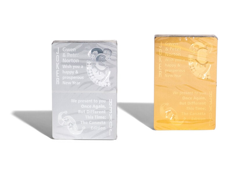 Yuko Uchikawa (American, b. 20th century) Canasta Playing Cards Set: Yuko Uchikawa(American, b. 20th century)Canasta Playing Cards Set5 x 3 3/4 inches This lot is located in Chicago. Size5 x 3 3/4 inchesProvenanceProvenance:Norton Family Gift, 2014