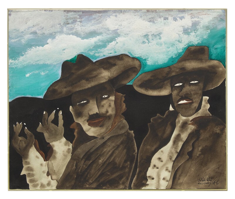 Javier Arevalo (Mexican, 1937-2020) Men in Hats; together with Two Men Standing - 2