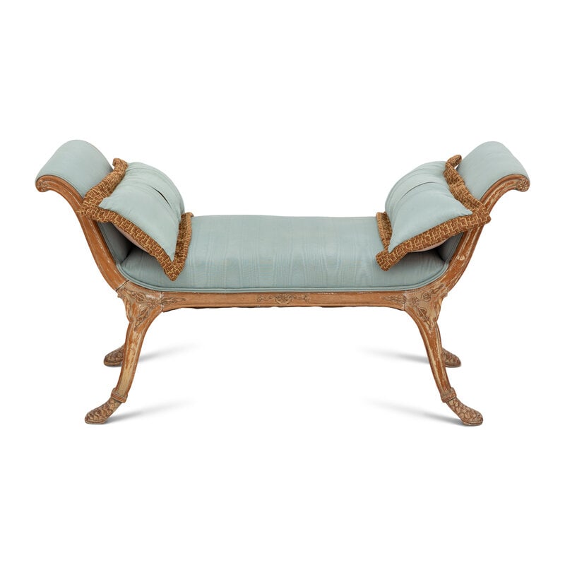 A French Carved and Upholstered Window Bench (1 of 4)