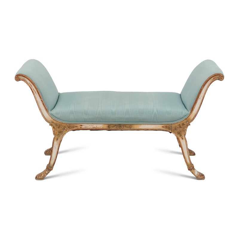 A French Carved and Upholstered Window Bench - 4