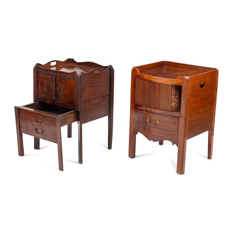 A Group of Two Georgian Mahogany Commodes - 3