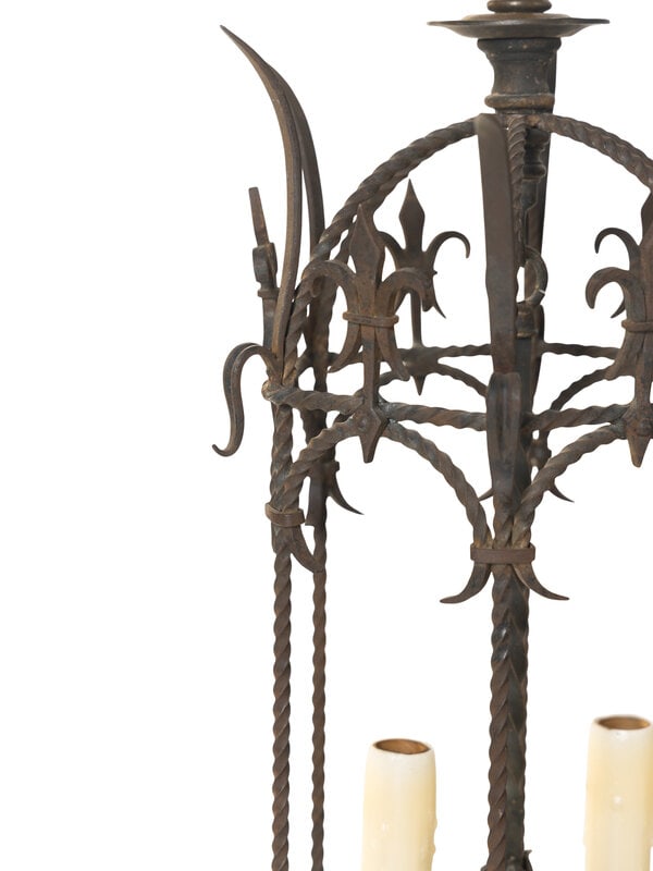A Gothic Style Iron Hall Lantern - 3
