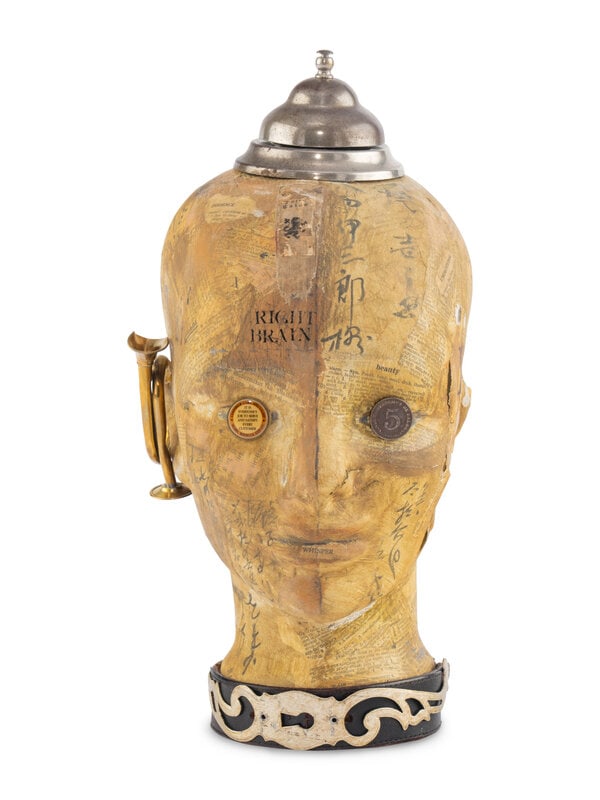 A Glass and Papier-Mâché Service Bell Sculpture : A Glass and Papier-Mâché Service Bell Sculpture 20th Century Height 13 inches. Property from Camp Rosemary, the Estate of Posy Krehbiel, Lake Forest, Illinois This lot is located in