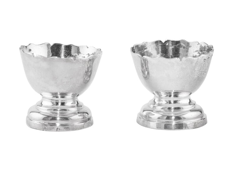 A Pair of Continental Silver Master Salts - 3