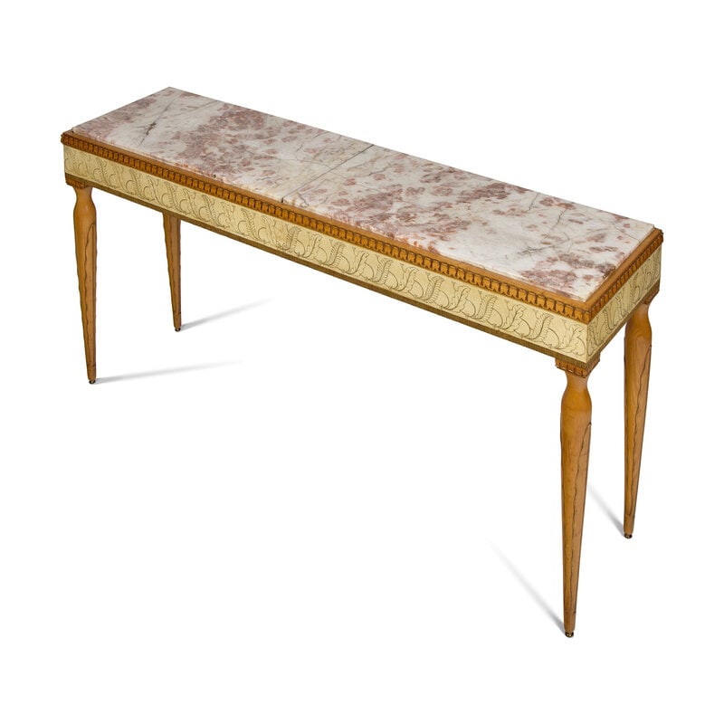A Contemporary Marble-Top Console Table - 2