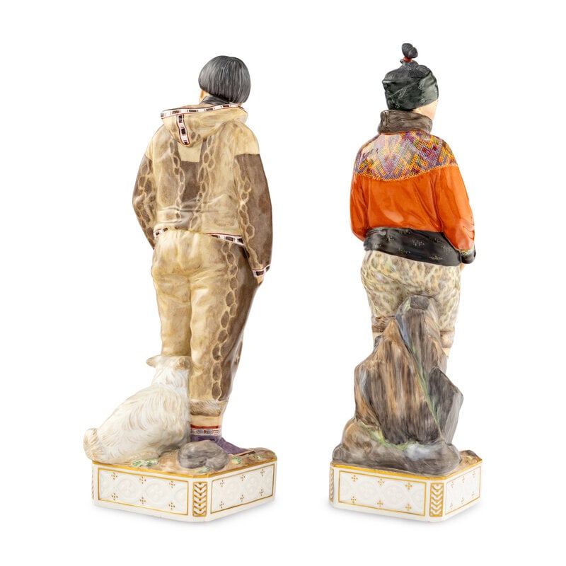 A Pair of Royal Copenhagen Grønland Porcelain Figures  - 2