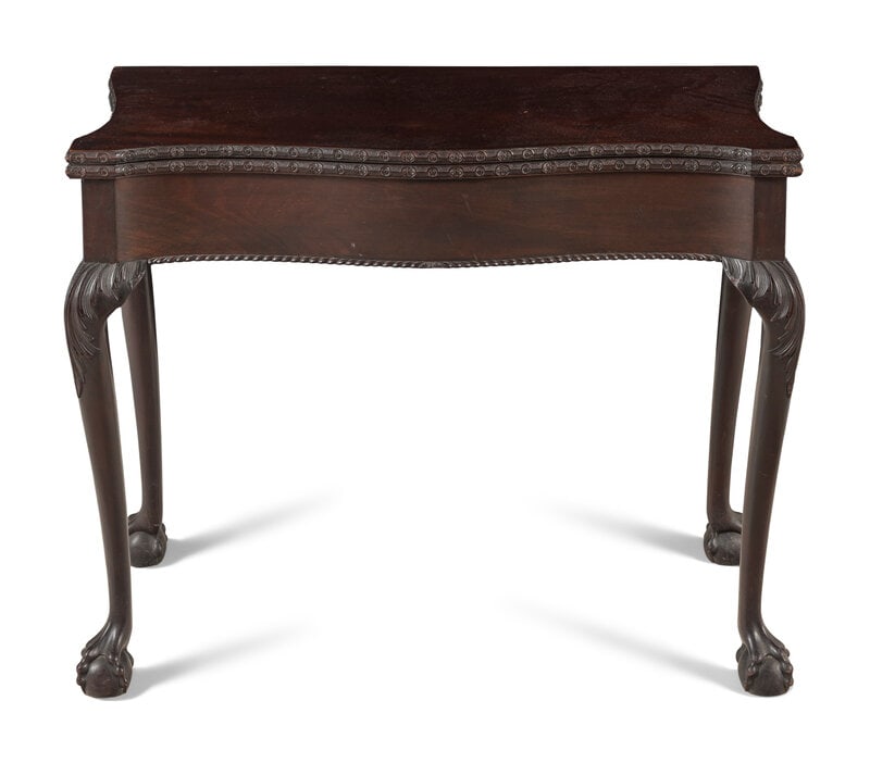 A George III Carved Mahogany Flip-Top Table (1 of 4)