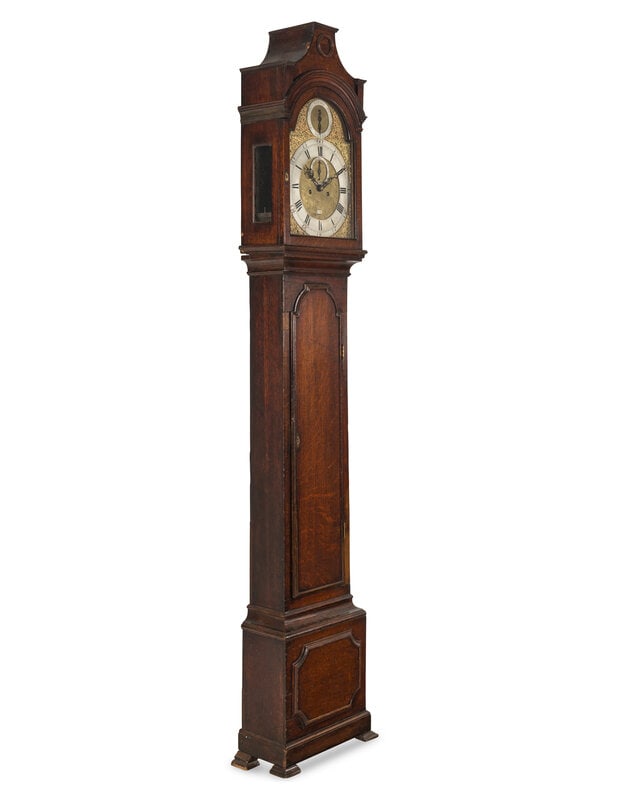 A George III Oak Tall Case Clock  - 2