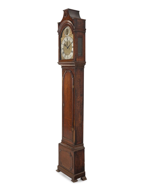 A George III Oak Tall Case Clock  - 3