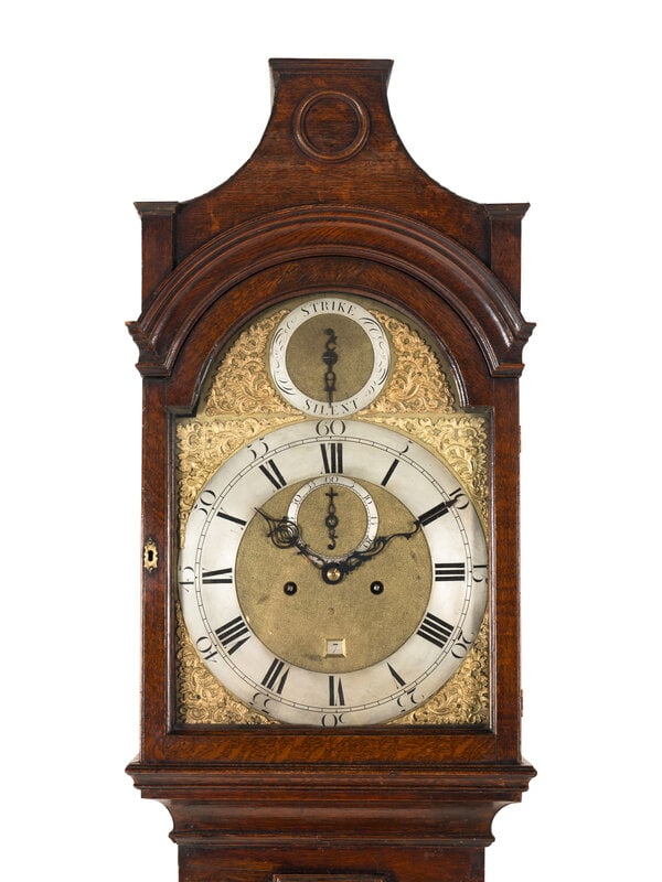 A George III Oak Tall Case Clock  - 4