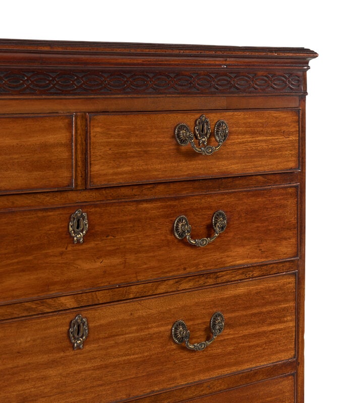 A George III Mahogany High Chest of Drawers - 4