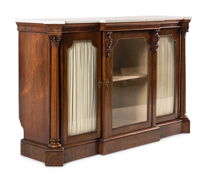 A William IV Rosewood Marble-Top Cabinet - 2