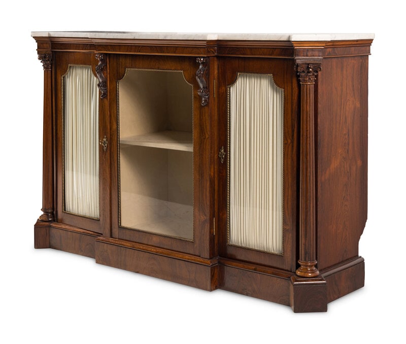 A William IV Rosewood Marble-Top Cabinet - 3