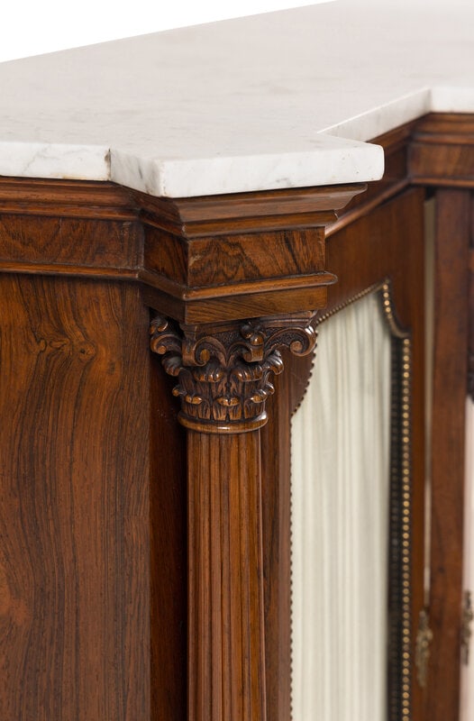 A William IV Rosewood Marble-Top Cabinet - 4