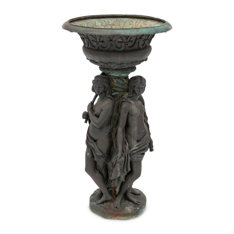 A French Bronze Figural Jardiniere - 2