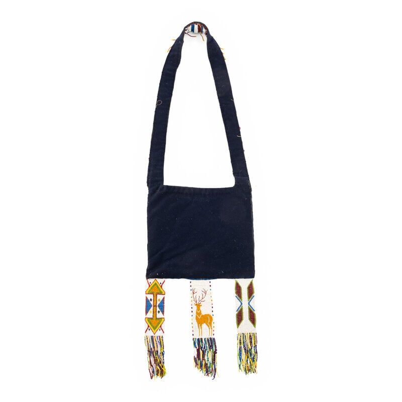 Anishinaabe Loom-Beaded Pictorial Bandolier Bag - 2