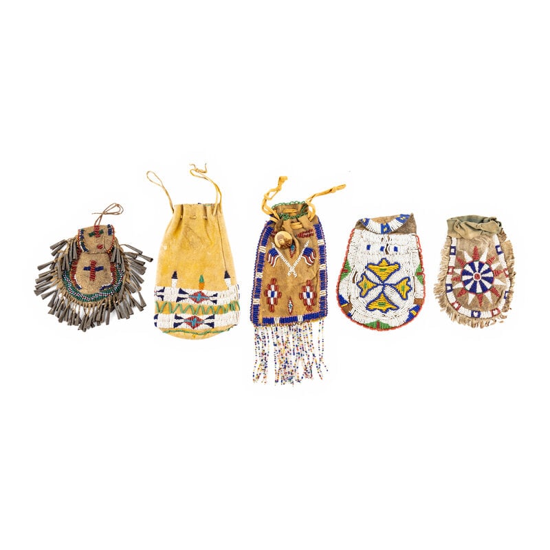 Collection of Plains Beaded Hide Bags (1 of 2)