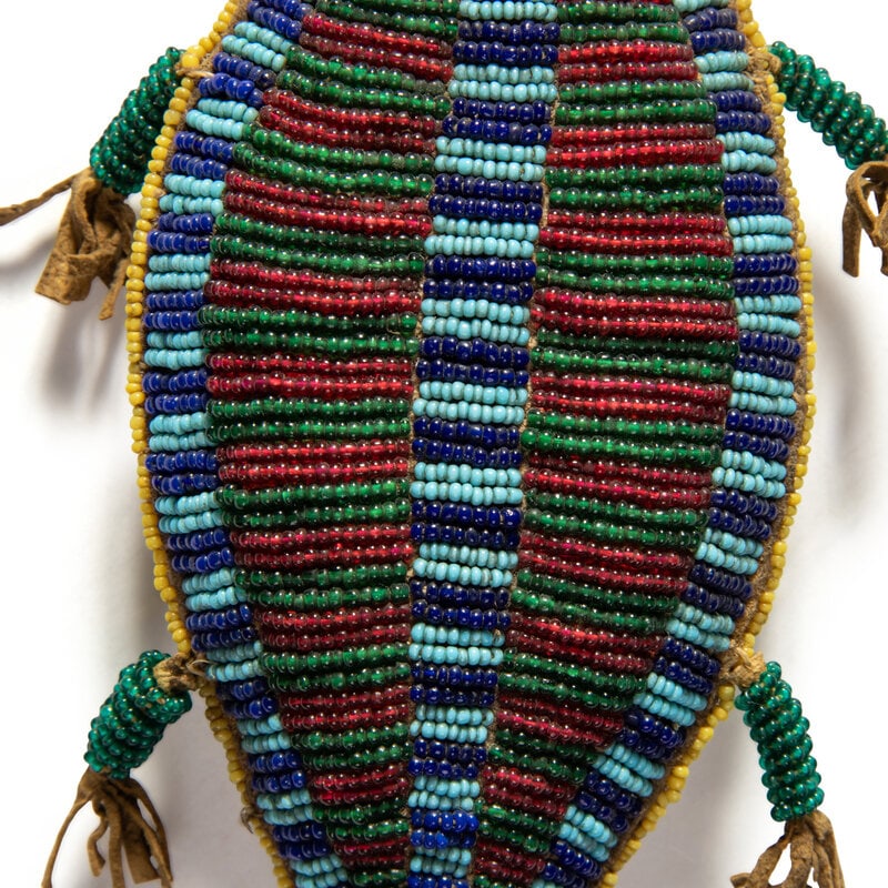 Sioux Beaded Hide Umbilical Cord Fetish - 2